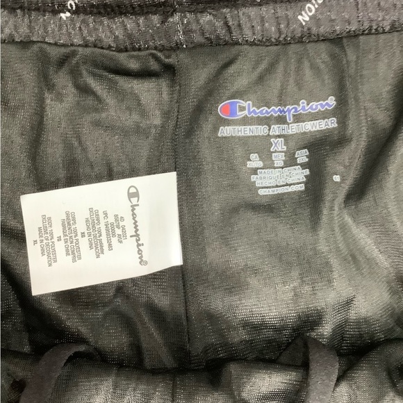 Mens Champion XL 40 - 42 Shorts Logo Black Red Basketball Jersey Mesh Drawstring - Picture 8 of 10